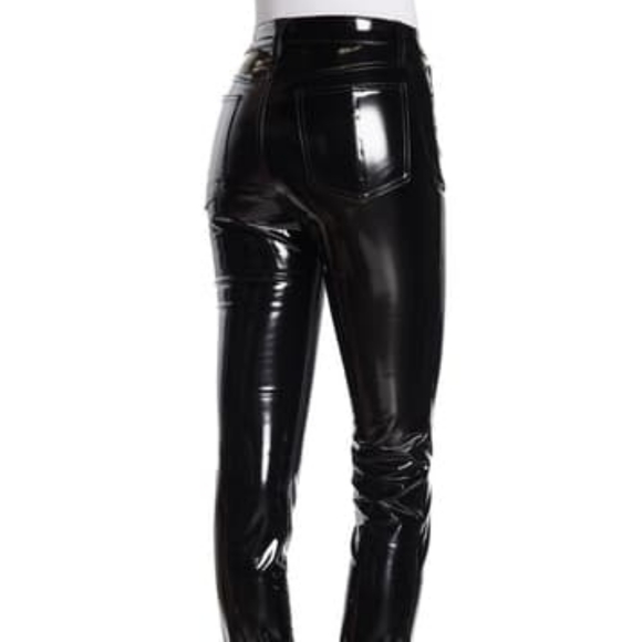 Rag & Bone Black Vinyl Skinny Pants NWT size 28 - Picture 12 of 13